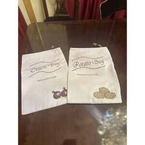 Potato Onion Storage Bag, Fabric Onion and Potatoes Storage Bag, Washable